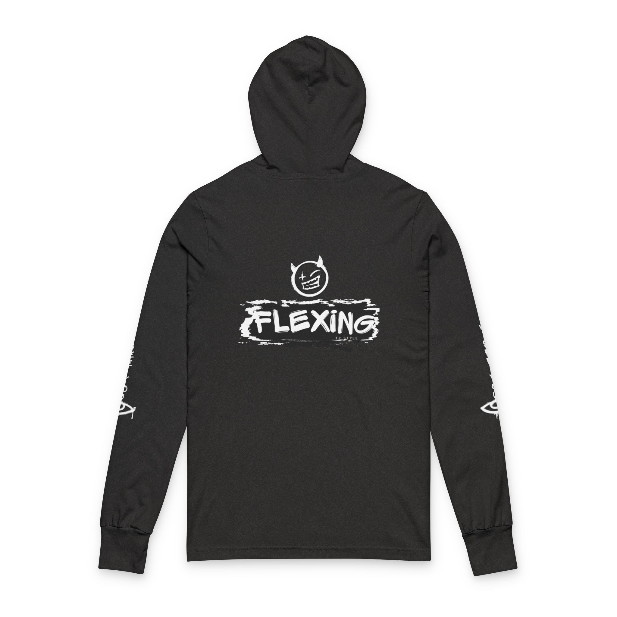 Flexing Hooded Long Sleeve Tee — Tzstyle