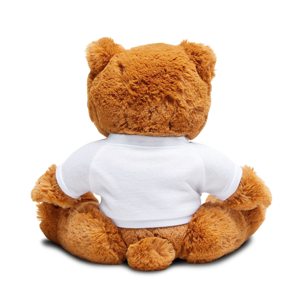 Brown Plush Teddy Bear with Heart Tee — Romantic Gift for Kids & Loved Ones