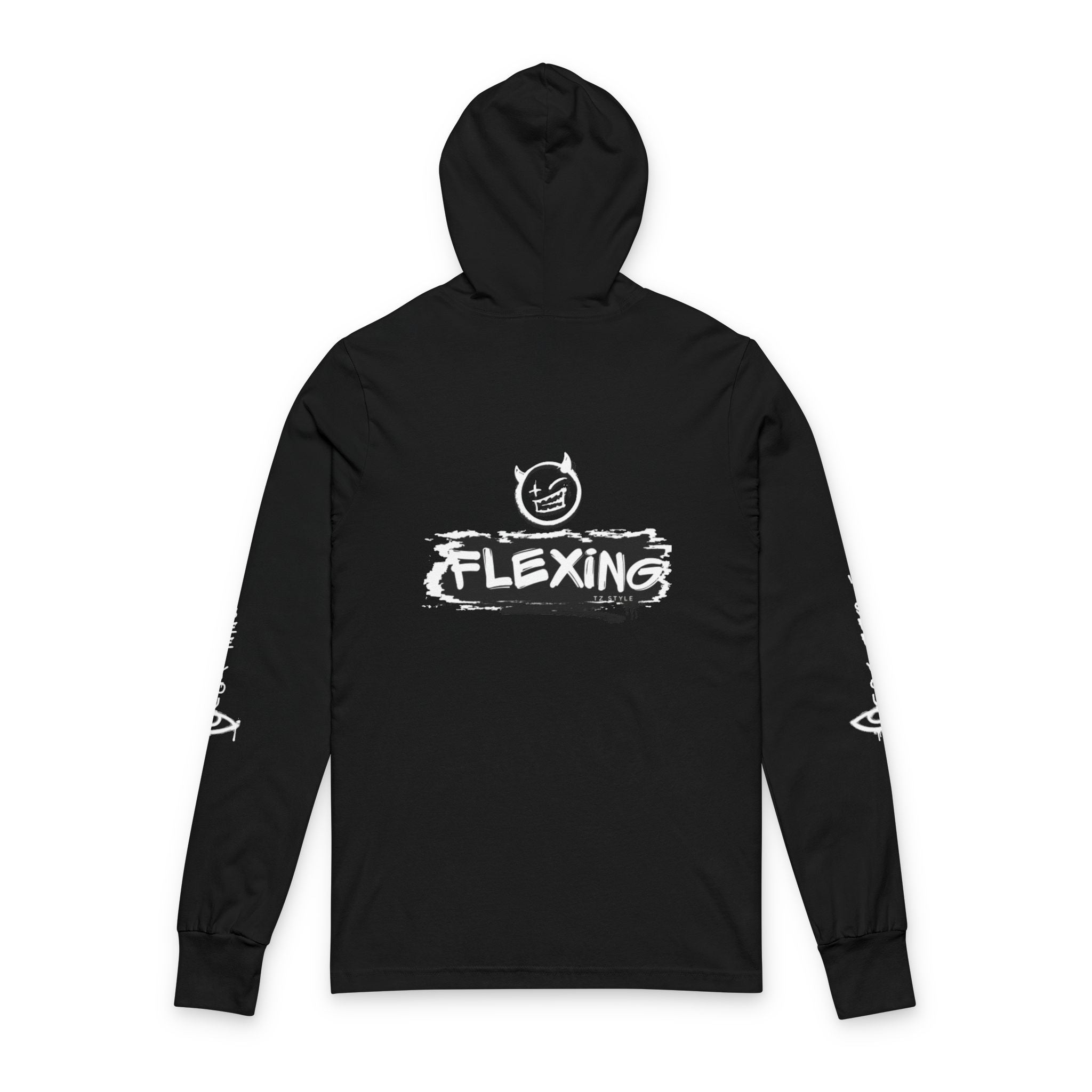 Flexing Hooded Long Sleeve Tee — Tzstyle